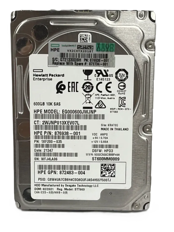 HP 600GB 12G 15K 2.5 DP ENT SAS EH000600JWCPL