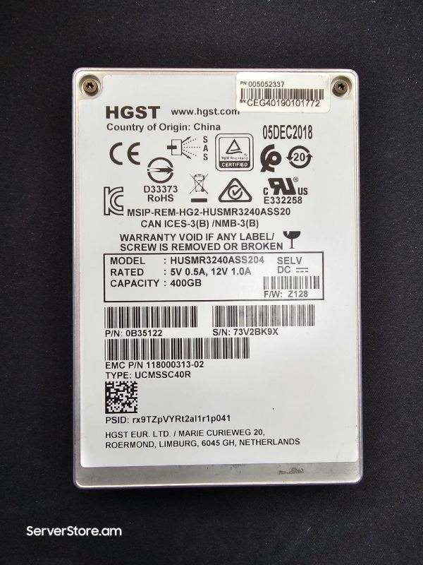 HUSMR3240ASS200 Hitachi Ultrastar SS300 400GB MLC SAS 12Gbps Read Intensive (ISE) 2.5-inch Internal Solid State Drive (SSD) HGST