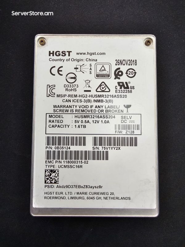 HUSMR3216ASS201 HITACHI HGST Ultrastar SS300 1.60 TB 0B34982
